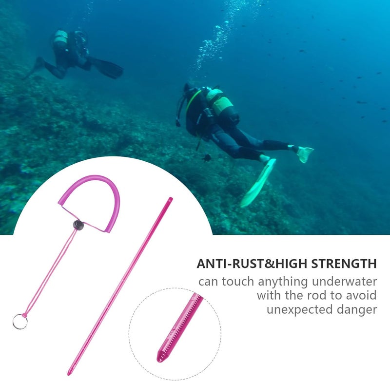 ORCATORCH Scuba Diving Pointer 13 inchs Aluminum Alloy Lobster Tickle Pointer Underwater Shaker Noise Maker Dive Stick Rod with Lanyard Multifunctional Scuba Diving Accessories - Image 4